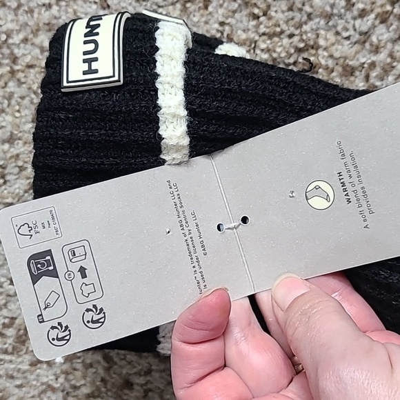 Hunter Black and White Slipper Socks - Picture 3 of 5